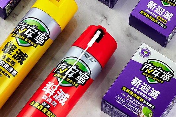 中西化學 夜安寧 殺蟲劑包裝設計